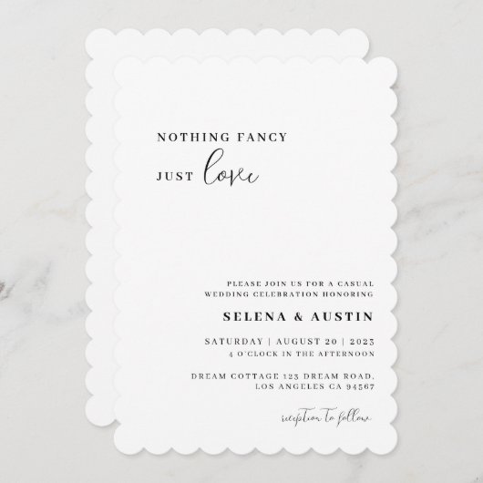 Minimalistisch handscript niets Fancy gewoon van L Kaart (Voorkant / Achterkant)