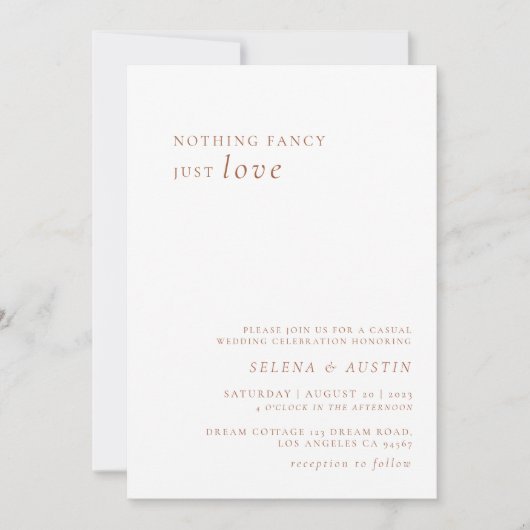 Minimalistisch handscript niets Fancy gewoon van L Kaart (Voorkant)