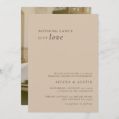 Minimalistisch handscript Niets Fancy Net Love Kaart (Voorkant / Achterkant)