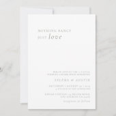 Minimalistisch handscript Niets Fancy Net Love Kaart (Voorkant)