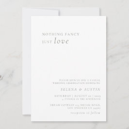 Minimalistisch handscript Niets Fancy Net Love Kaart