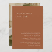 Minimalistisch handscript Niets Fancy Net Love Kaart (Voorkant / Achterkant)