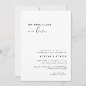 Minimalistisch handscript Niets Fancy Net Love Kaart (Voorkant)