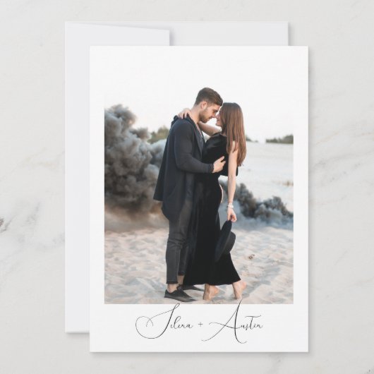 Minimalistisch handscript Niets Fancy Net Love Kaart (Achterkant)