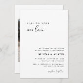 Minimalistisch handscript Niets Fancy Net Love Kaart (Voorkant / Achterkant)