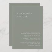 Minimalistisch handscript Niets Fancy Net Love Kaart (Voorkant / Achterkant)