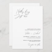 Minimalistisch handscript Niets Fancy Net Love Kaart (Voorkant / Achterkant)