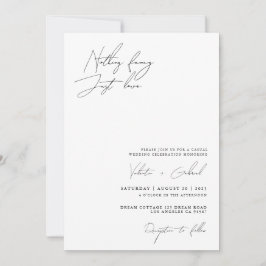 Minimalistisch handscript Niets Fancy Net Love Kaart