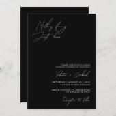 Minimalistisch handscript Niets Fancy Net Love Kaart (Voorkant / Achterkant)