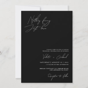 Minimalistisch handscript Niets Fancy Net Love Kaart