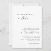 Minimalistisch handscript Niets Fancy Net Love Kaart (Voorkant)