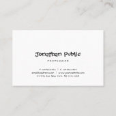 Minimalistisch handscript voor moderne eenvoudige  visitekaartje (Achterkant)