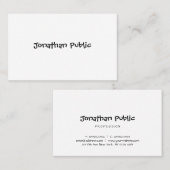 Minimalistisch handscript voor moderne eenvoudige  visitekaartje (Voorkant / Achterkant)