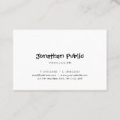 Minimalistisch handscript voor moderne eenvoudige visitekaartje (Achterkant)