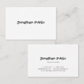 Minimalistisch handscript voor moderne eenvoudige visitekaartje (Voorkant / Achterkant)