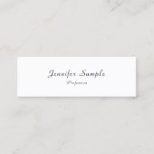 Minimalistisch handscript voor oudere professionel mini visitekaartje (Voorkant)