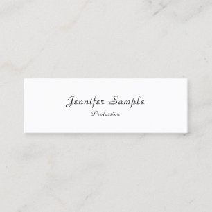 Minimalistisch handscript voor oudere professionel mini visitekaartje