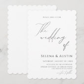 Minimalistisch handscript Wedding IV Kaart (Voorkant / Achterkant)