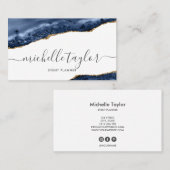 Minimalistisch handtekeningscript voor moderne mar visitekaartje (Voorkant / Achterkant)