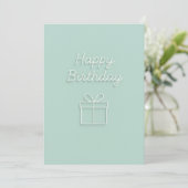 Minimalistisch Happy Birthday Gift Design (Staand voorkant)