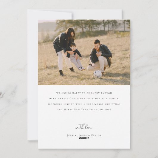 Minimalistisch Happy Holidays Script | Aangepaste Feestdagenkaart (Achterkant)