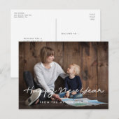 Minimalistisch Happy Nieuwjaar familiefoto Briefkaart (Voorkant / Achterkant)