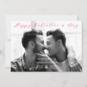 Minimalistisch Happy Valentine's Day Photo Wedding Save The Date (Voorkant)