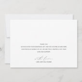 Minimalistisch hart dank u Baby Foto Geboorte Aankondiging (Achterkant)