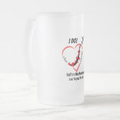 Minimalistisch hart en vliegtuig matglas bierpul (Voorkant links)