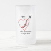 Minimalistisch hart en vliegtuig matglas bierpul (Center)