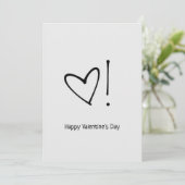 Minimalistisch Hart Valentijnsdag Special Feestdagenkaart (Staand voorkant)