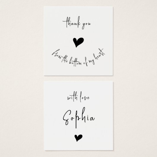 Minimalistisch Hartelijk dank Aangepaste kaart voo (Voorkant /achterkant)