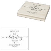 Minimalistisch Hartelijk dank voor het vieren met  Rubberstempel (Gestempeld)