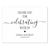 Minimalistisch Hartelijk dank voor het vieren met  Rubberstempel (Afrduk)