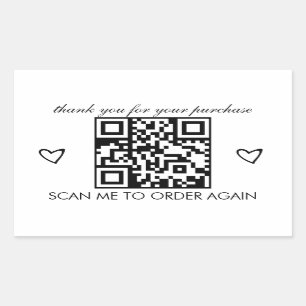 Minimalistisch Hartelijk dank voor uw Boutique Bus Rechthoekige Sticker