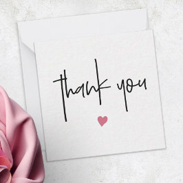 Minimalistisch Hartelijk dank voor uw roze compact Notitiekaartje