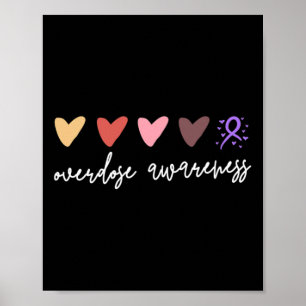 Minimalistisch hartenbewustzijn bij overdosering poster