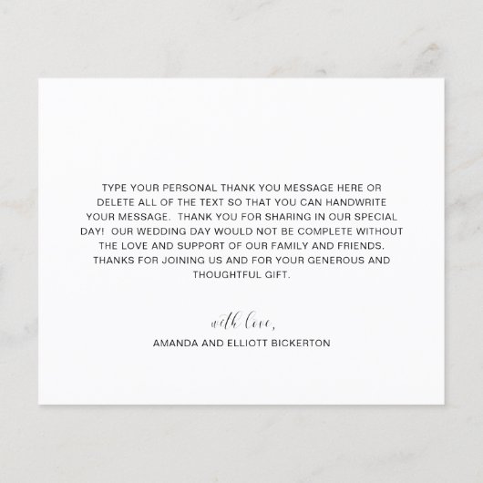 Minimalistisch harthuwelijk Hartelijk dank (Achterkant)