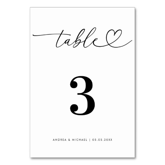 Minimalistisch hartschrift zwart-wit bruiloft kaart (Achterkant)