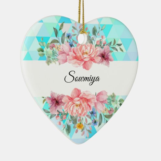 Minimalistisch hartvormig floramisch ornament (Rechts)