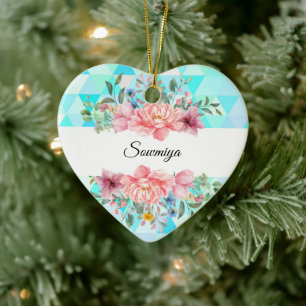 Minimalistisch hartvormig floramisch ornament