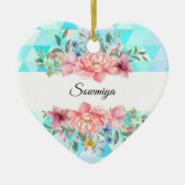 Minimalistisch hartvormig floramisch ornament (Voorkant)