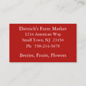 Minimalistisch hedendaags aardbei Visitekaartje (Achterkant)