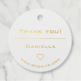 Minimalistisch helder design hart bedankt Logo Bedankjes Labels