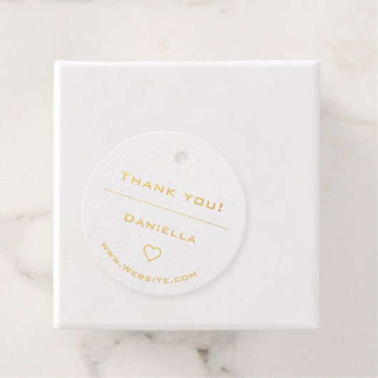 Minimalistisch helder design hart bedankt Logo Bedankjes Labels (Met doos)