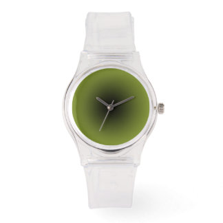 Minimalistisch helder met zwarte en Wasabi Green D Horloge