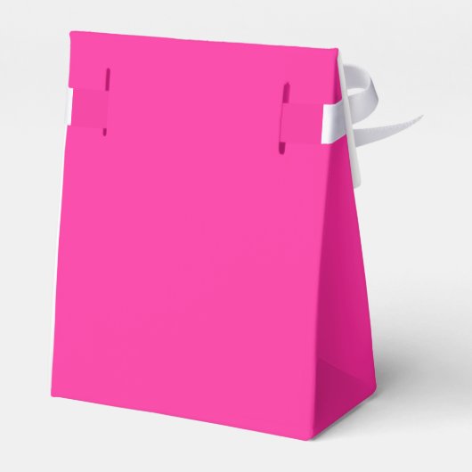 Minimalistisch Helder Roze Retro Vrolijk Kerstfees Bedankdoosjes (Achterkant)
