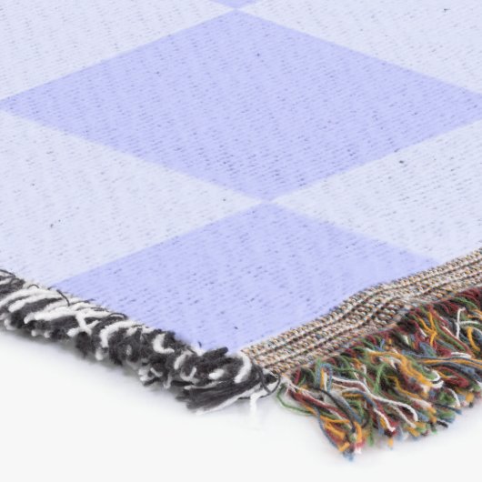 Minimalistisch Hemelblauw Patroon Aangepaste Tekst Deken (Hoek)