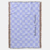 Minimalistisch Hemelblauw Patroon Aangepaste Tekst Deken (Voorkant Verticaal)