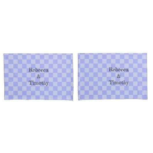 Minimalistisch Hemelblauw Patroon Aangepaste Tekst Kussensloop (Voorkant-Set)